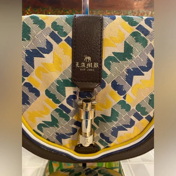 L.A.M.B Love Angel Music Baby Shoulder Signature Canvas Leather Purse, SMALL - Picture 3 of 13